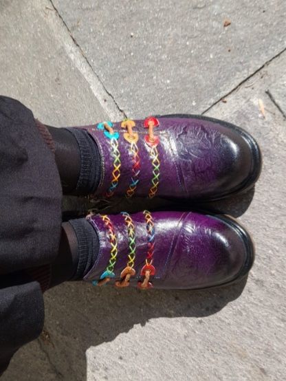 Customer photo review of Hand Embossed Genuine Leather Shoes