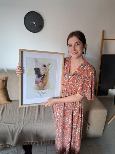 Customer photo review of WATERCOLOUR PET PORTRAIT