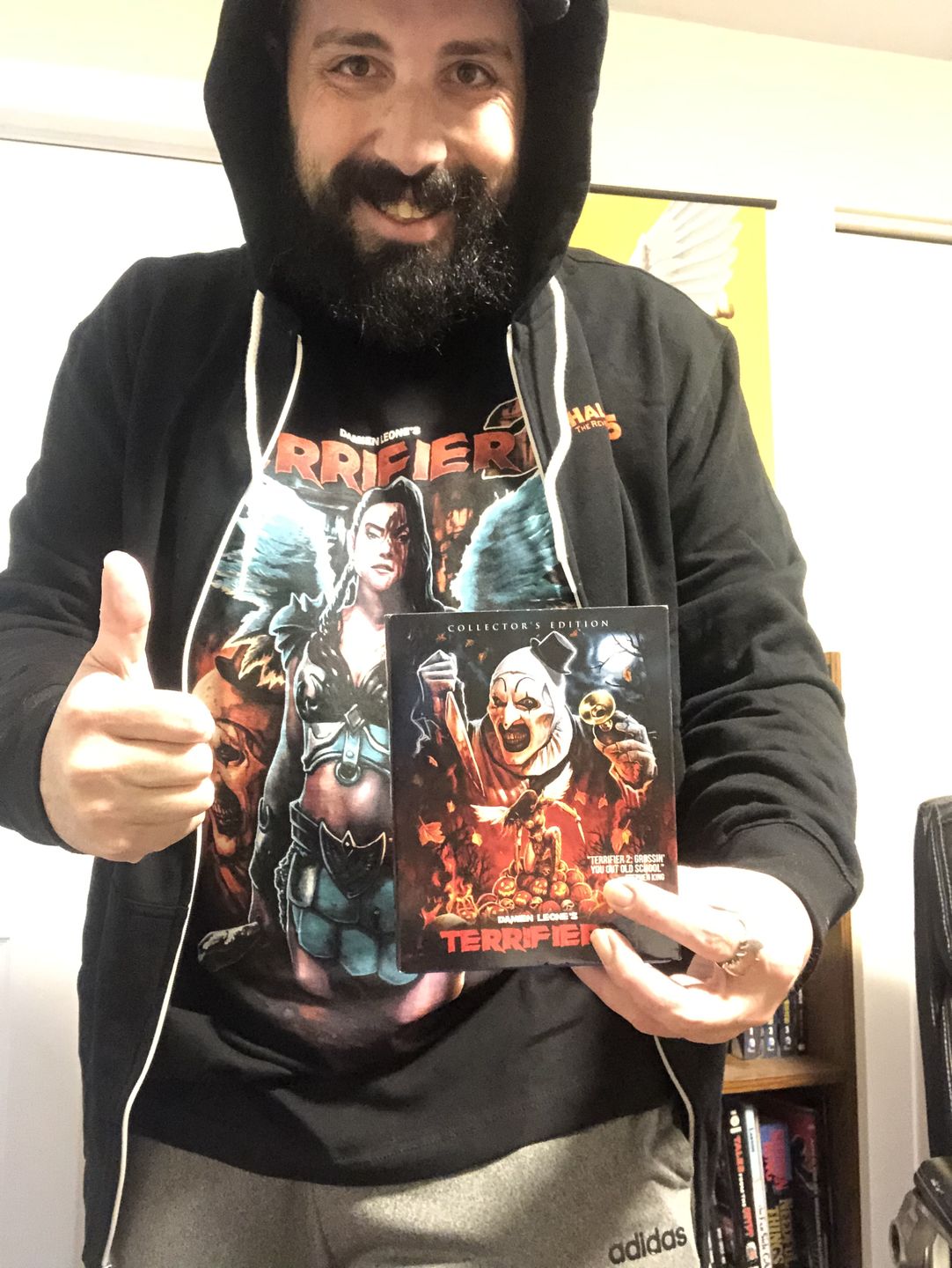 Customer photo review of Terrifier 2 No Escape T-Shirt