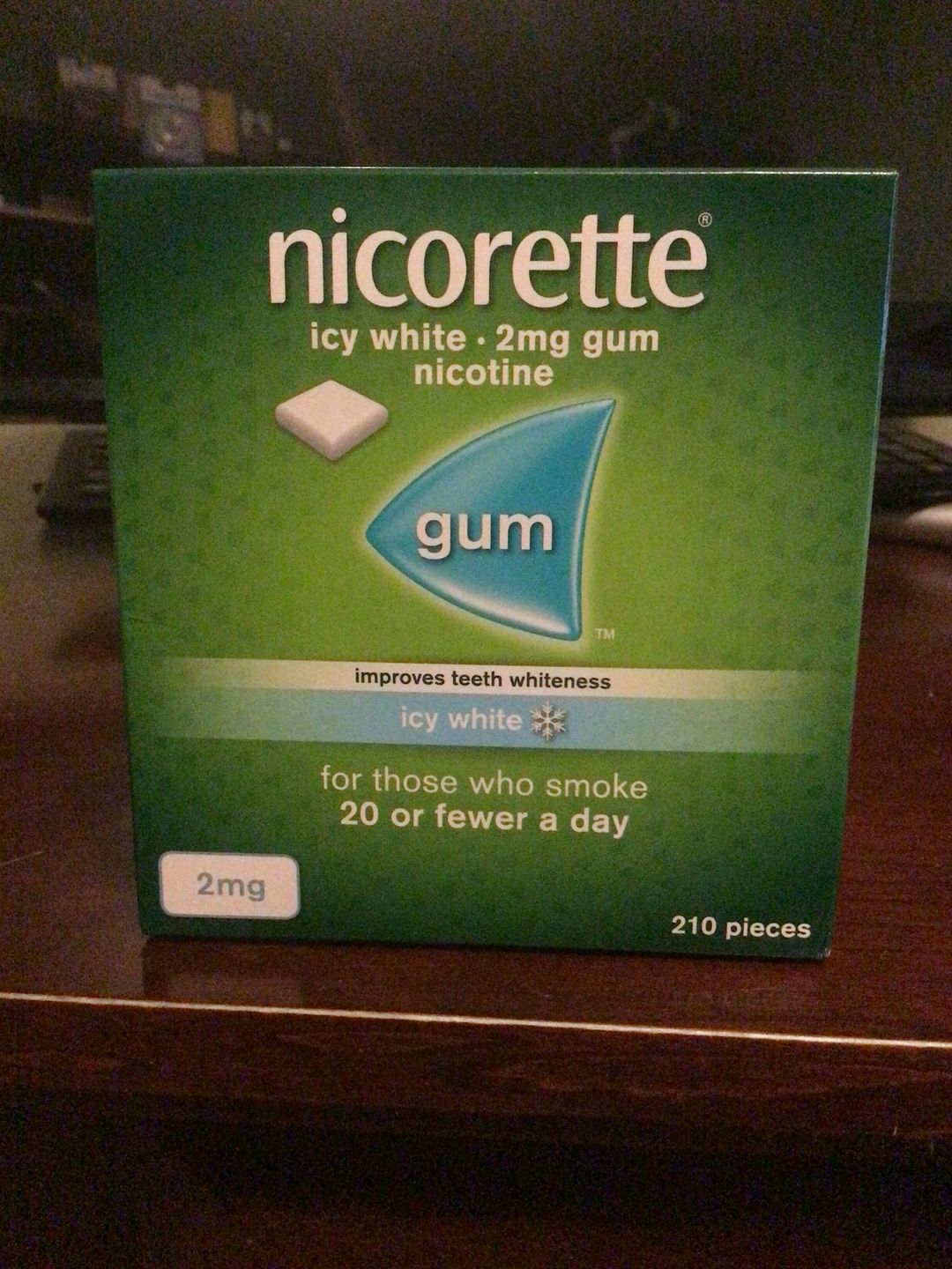 Customer photo review of Nicorette Icy White Gum 2mg 210 Pieces