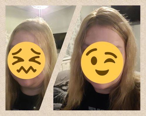 Customer photo review of Brown and Blonde Human Hair Topper Piece Clip On for Women #T10/613