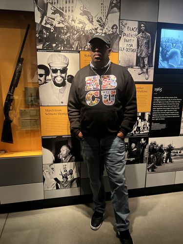 Customer photo review of Culture Embroidered Crewneck