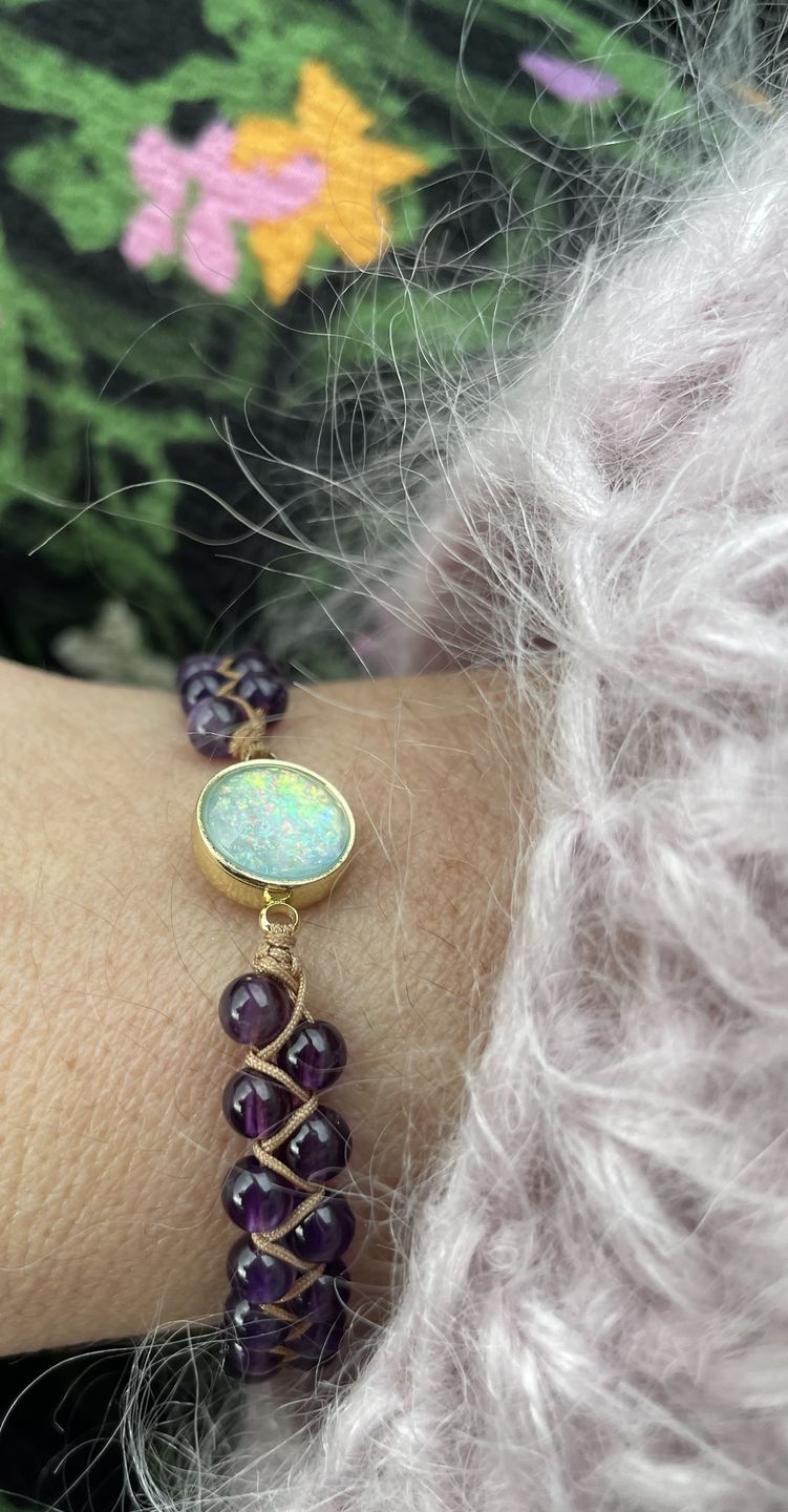 Customer photo review of Intense Amethyst Healing Bracelet