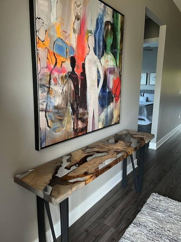 Customer photo review of Metal Console Table Legs - 210 Norah - 11W, 28H inch - Set of 2 pcs - Flowyline