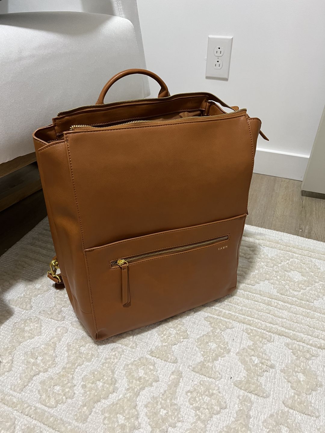 Customer photo review of The Square Diaper Bag - Brown