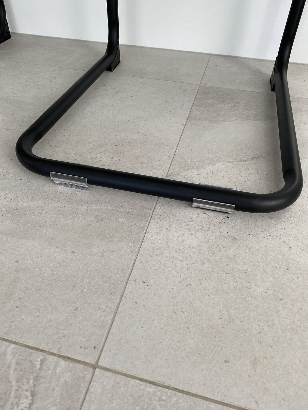 Customer photo review of Clear Felt Clip on Sled Chair Glides - Sleigh Chair Glides
