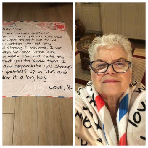 Customer photo review of Dear Mom - From Son - Personalized Giant Love Letter Blanket - SS361