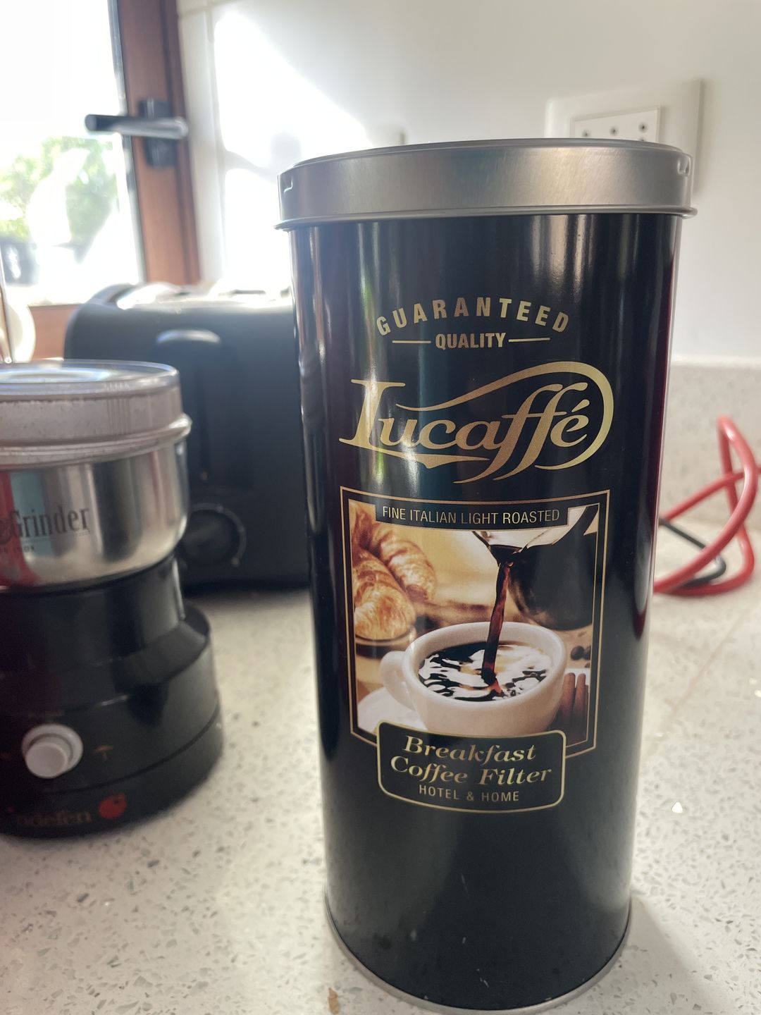Customer photo review of Lucaffe Breakfast Coffee filter 500 grs Grano Molido