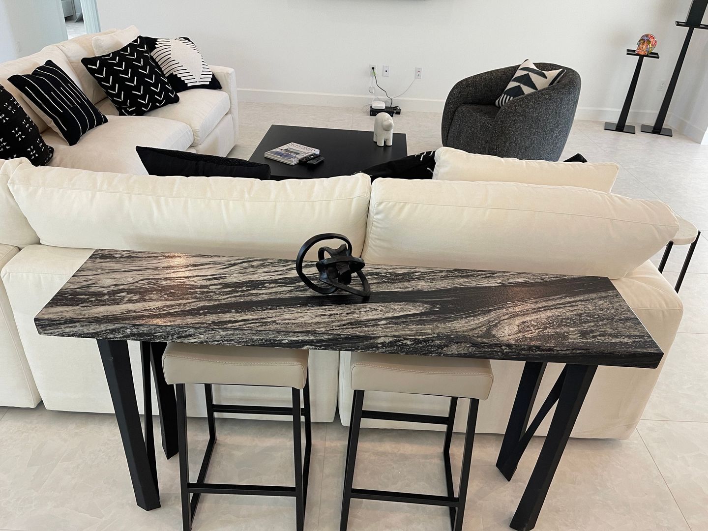 Customer photo review of Metal Console Table Legs - 210 Norah - 11W, 28H inch - Set of 2 pcs - Flowyline