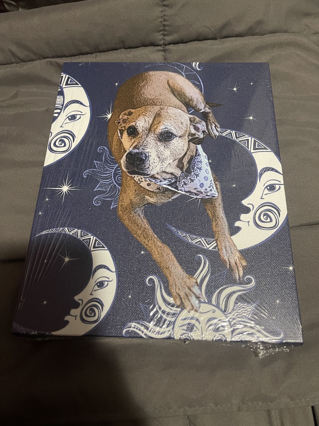 Customer photo review of Custom Pet Art Canvas Wrap