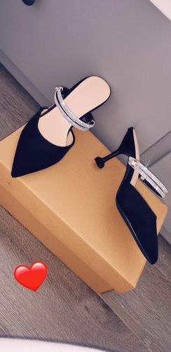 Customer photo review of Small Size Pointy Slip On Heels GS115