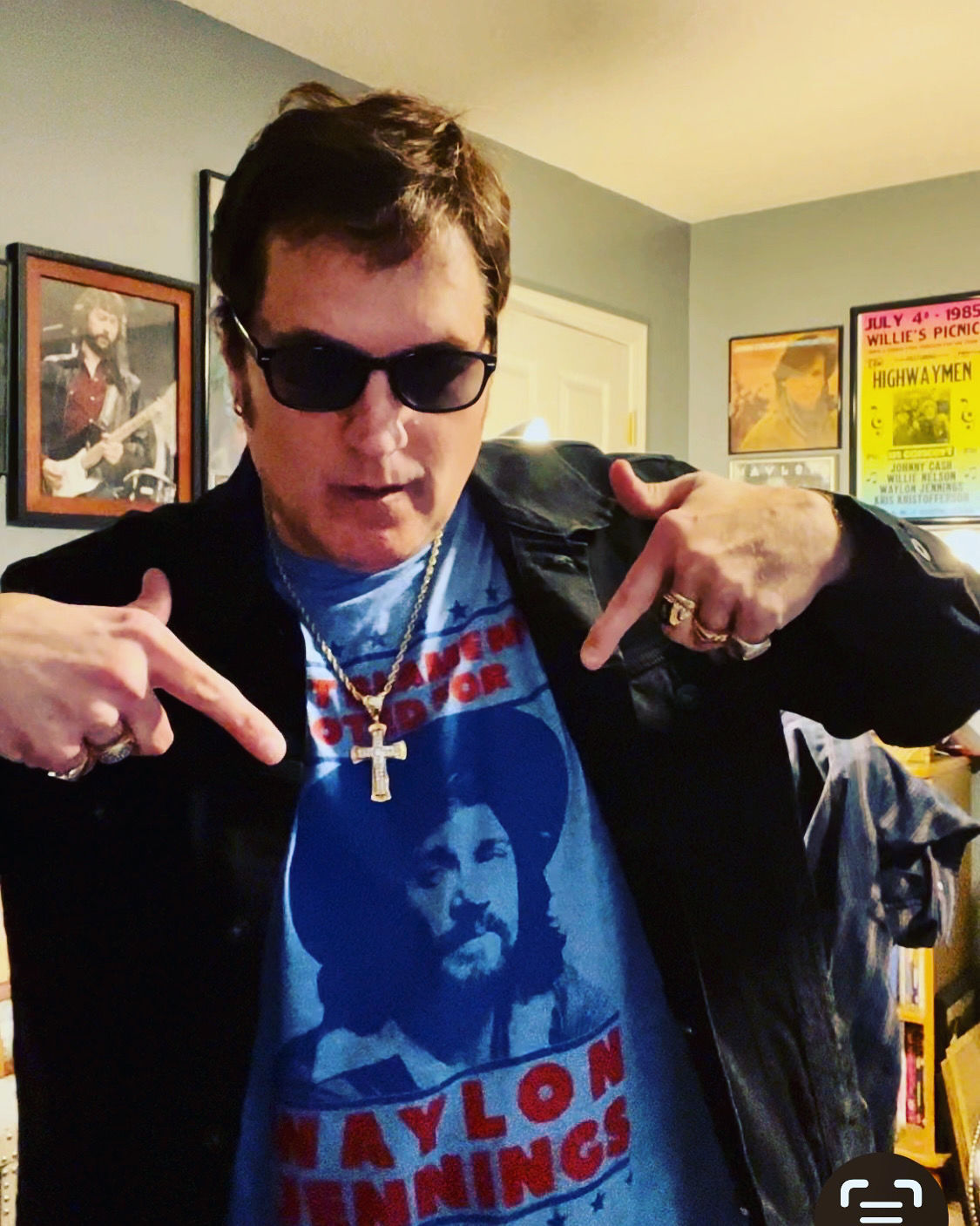Customer photo review of I Voted for Waylon Jennings Mens Tee Shirt