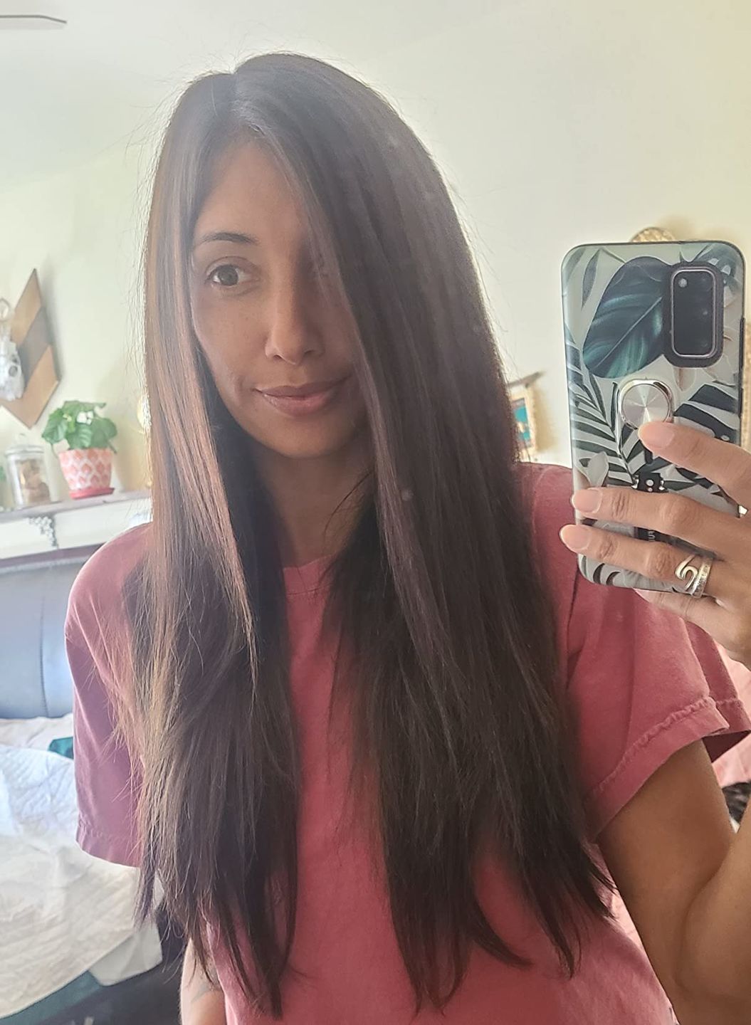 Customer photo review of Full Coverage Dark Brown Human Hair Topper for Women Fine Hair #2