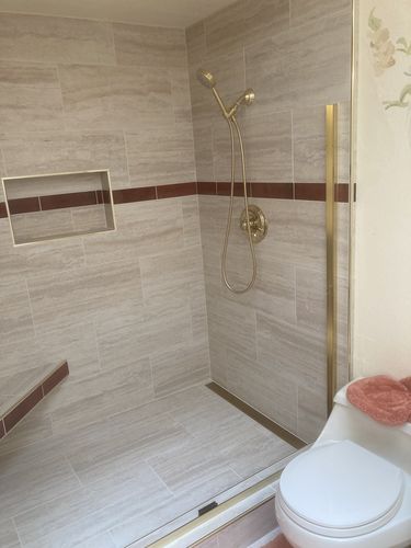 Customer photo review of All Metal Handheld Shower Head Set, Low Flow 1-Spray, 1.75 GPM