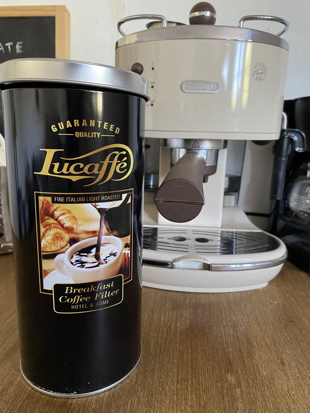 Customer photo review of Lucaffe Breakfast Coffee filter 500 grs Grano Molido