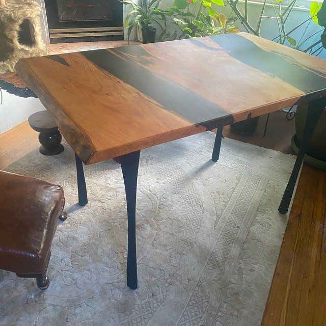Customer photo review of Metal Table Legs - 501 Snello - 2, 2, 28H inch - Set of 4 pcs - Flowyline