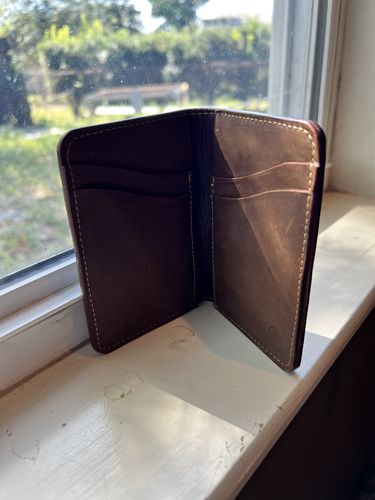 Customer photo review of No.52 | Leather Vertical Wallet (Digital Pattern)