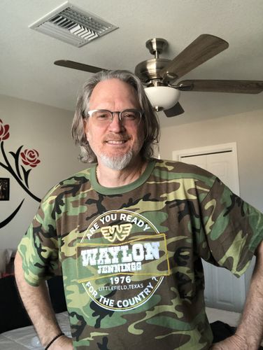 Customer photo review of Camo Country Waylon Jennings Men's Shirt