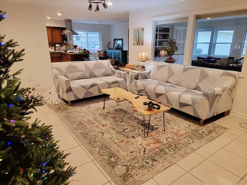 Customer photo review of L Shape Sofa Cover