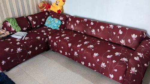 Customer photo review of L Shape Sofa Cover