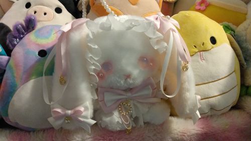Customer photo review of Lolita Bunny Bag with Crossbody Pearl Straps