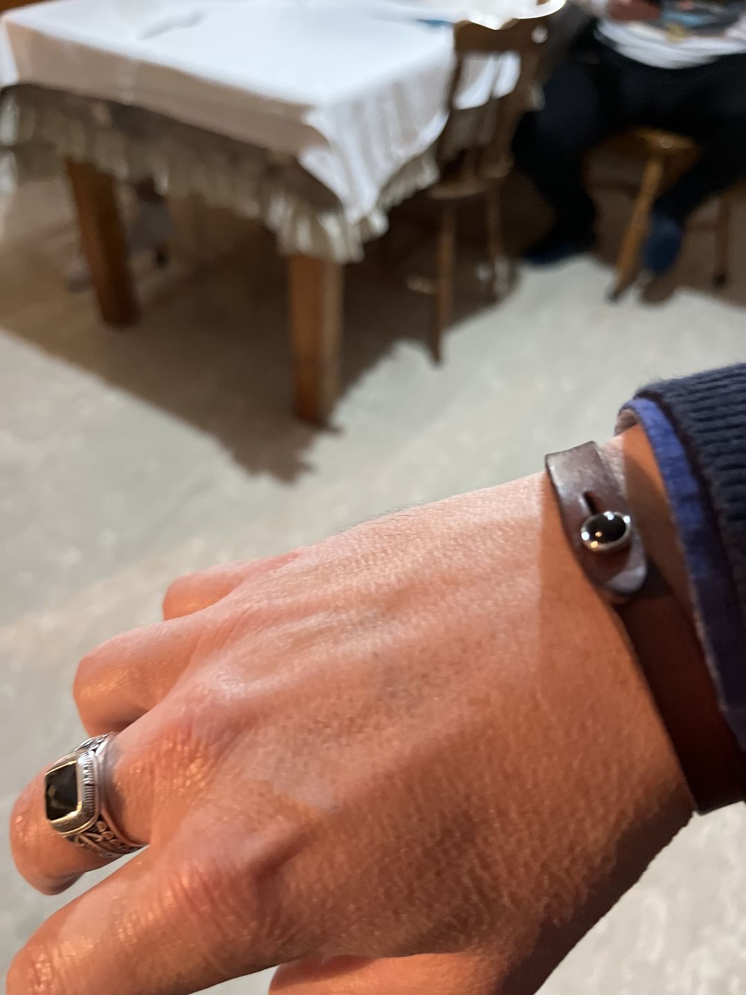 Customer photo review of Bracciale pelle io Onice Tulsi