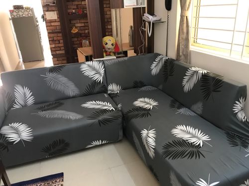 Customer photo review of L Shape Sofa Cover