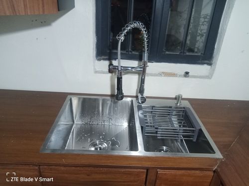 Customer photo review of Grifo para Fregadero de Cocina Monomando con Rociador Extraible Color Plata Brillante