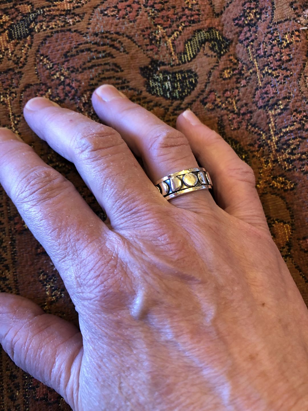 Customer photo review of Moon Phase Spinner Ring Sterling Silver