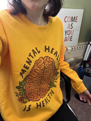 Customer photo review of Mental Health Is Health (Brain & Flowers)