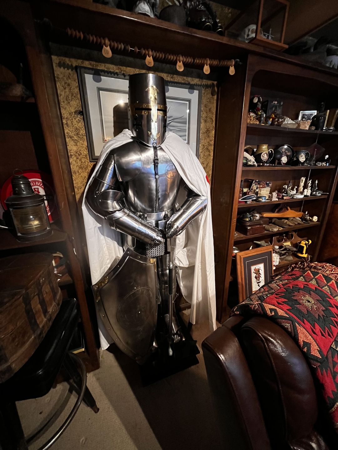 Customer photo review of Medieval Knights Templar Armor Suit, Full Steel Templar body Suit fully Wearable.