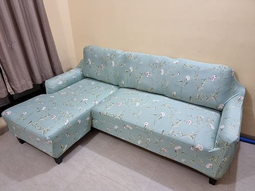 Customer photo review of L Shape Sofa Cover