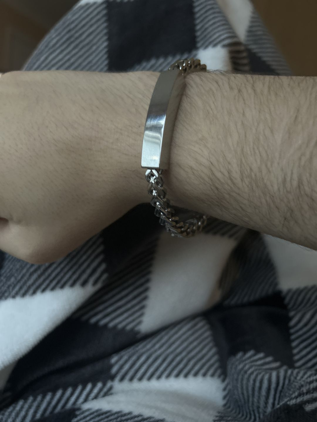Customer photo review of 6mm Franco Link ID Urn Bracelet