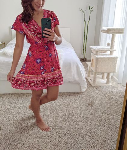 Customer photo review of Ida Floral Mini Dress