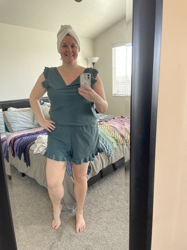 Customer photo review of ginger swim romper