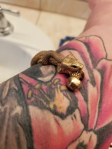 Customer photo review of Snake Cuff Bracelet