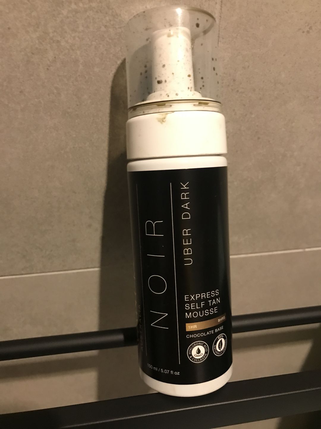 Customer photo review of NEW - Noir - Uber Dark Express Self Tan Mousse - 150ml