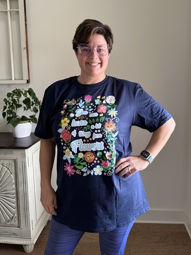 Customer photo review of Alice In Wonderland & Flowers Shirt
