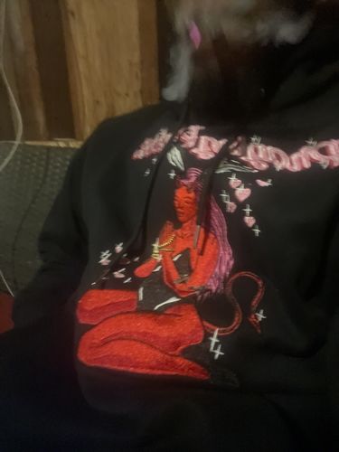 Customer photo review of PrayBoy Embroidered Hoodie