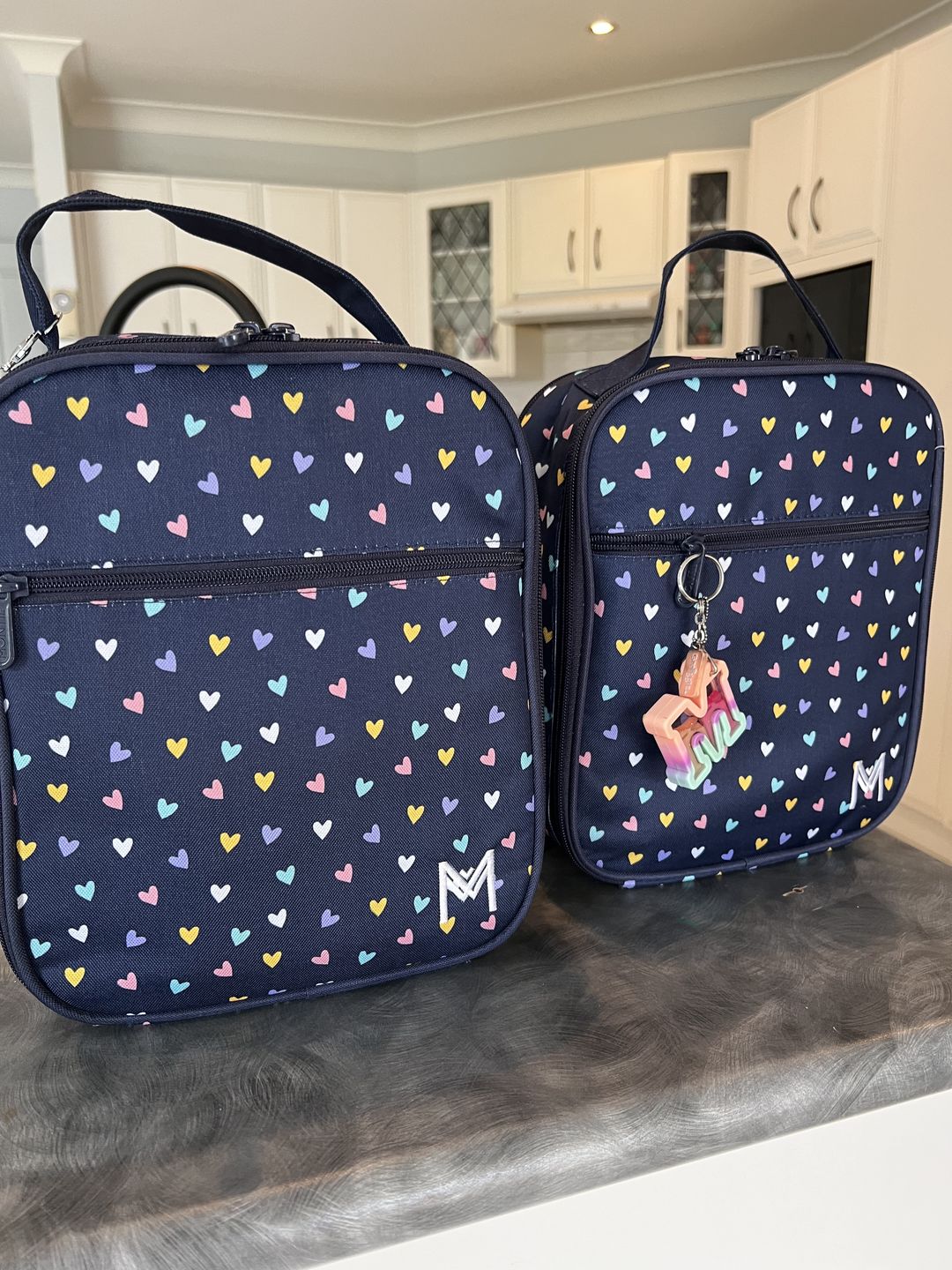 Customer photo review of MontiiCo Large Insulated Lunch Bag - Hearts