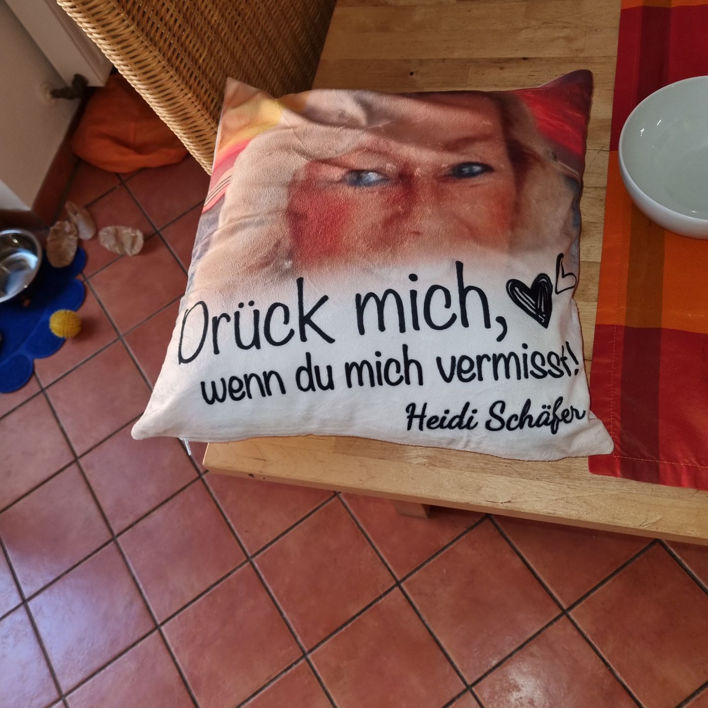 Customer photo review of Wenn du mich vermisst - Paar-Kissen