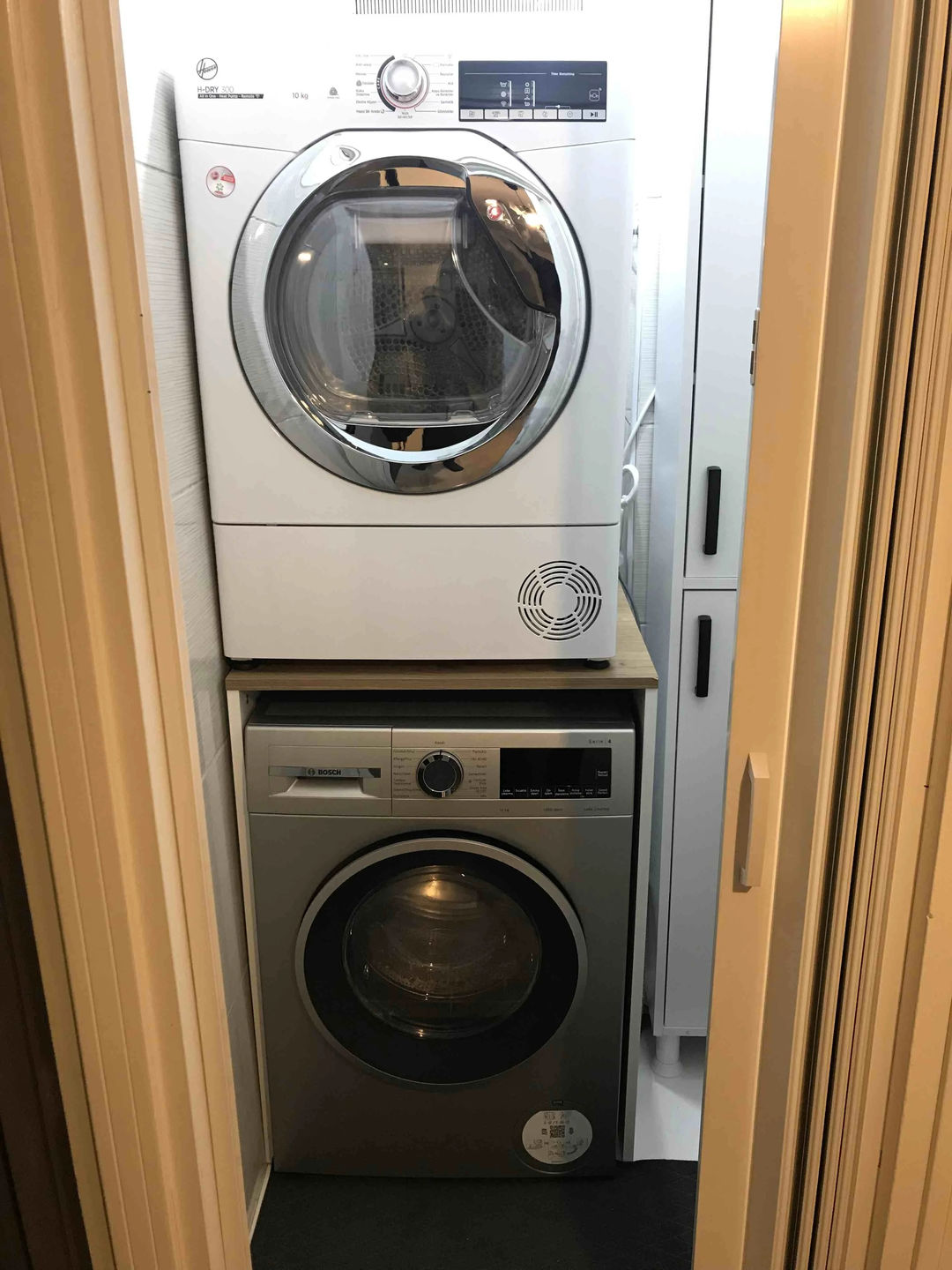 Customer photo review of Rani KD103 Çamaşır - Kurutma Makinesi Dolabı Kapaksız Beyaz - Sepet Ceviz