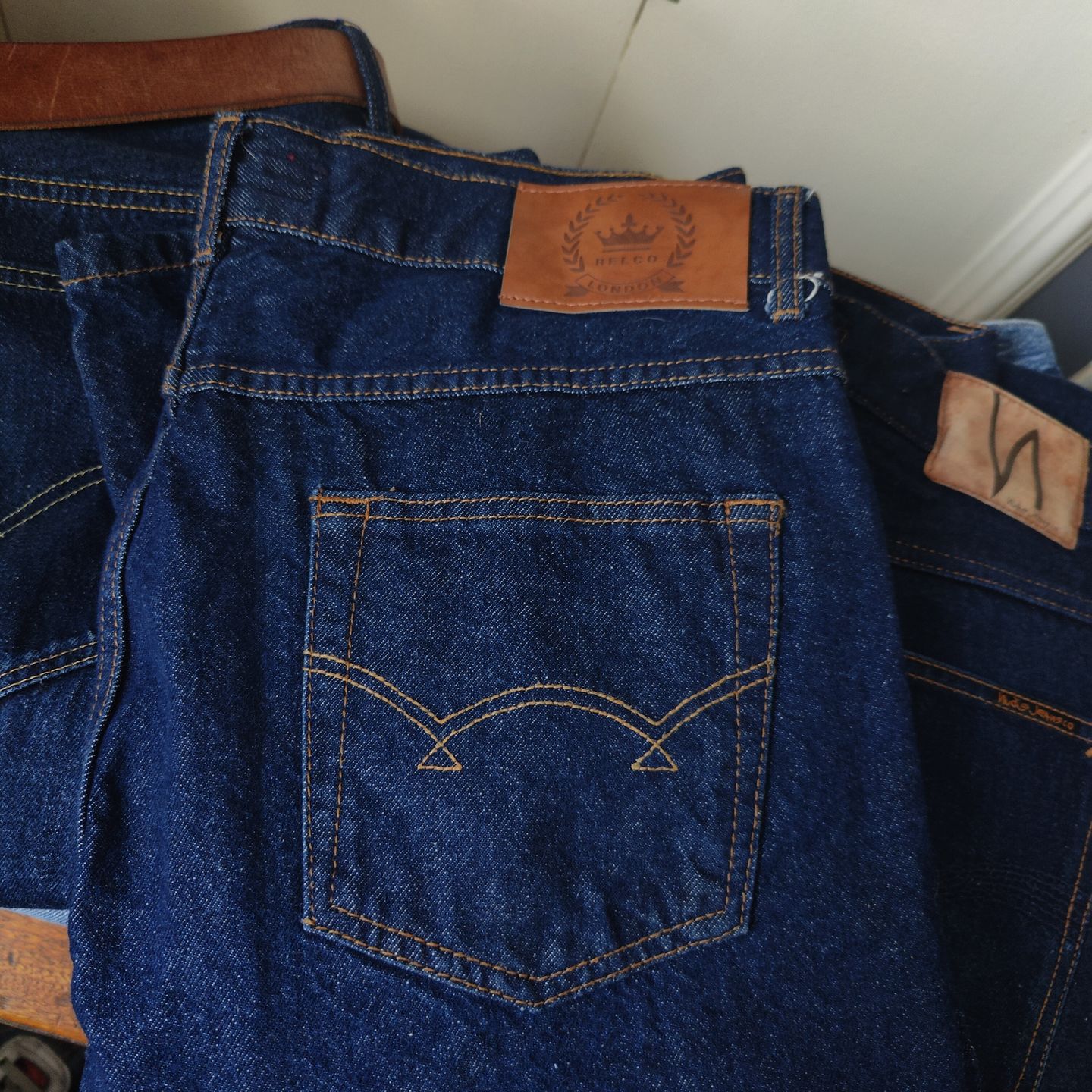 Customer photo review of Jeans - 14oz Selvedge style denim