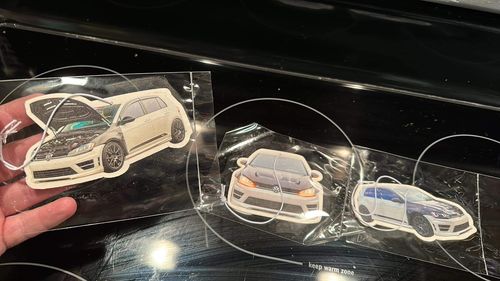 Customer photo review of Three Custom Air Fresheners