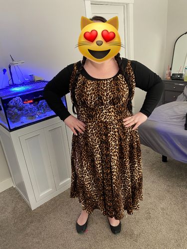 Customer photo review of Ingenue Dress in Vintage Leopard Print - Vixen by Micheline Pitt