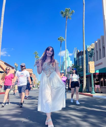 Customer photo review of Van Gogh sunflowers inspired corset