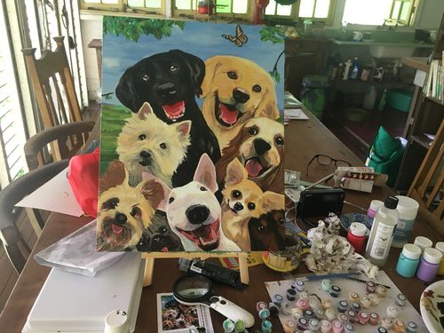 Customer photo review of Free Table-Top Easel