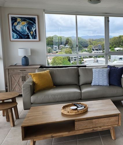 Customer photo review of Gilt Ocean Wash | Abstract Art Trio