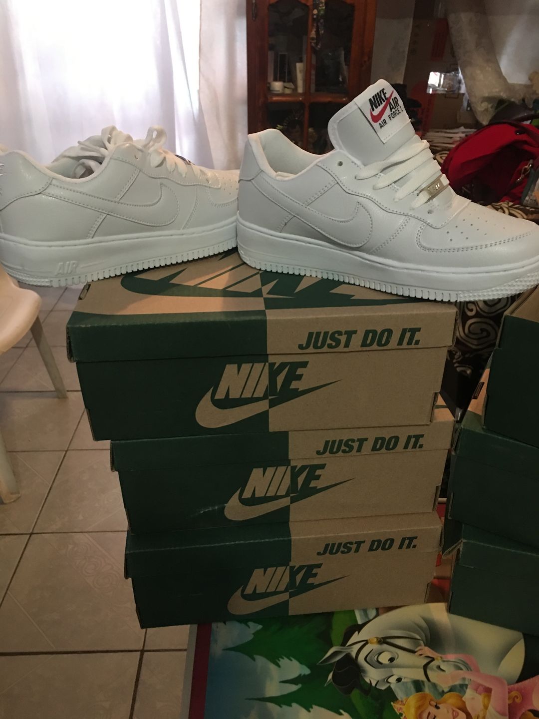Customer photo review of Paq 6 Pares Tenis 270 Blanco Total 22/25.5