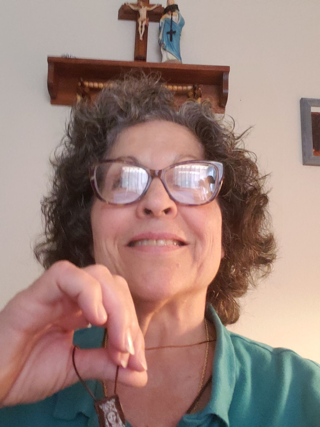 Customer photo review of Premium Brown Scapular, Brown & Cream, Our Lady of Mt. Carmel (Mini)